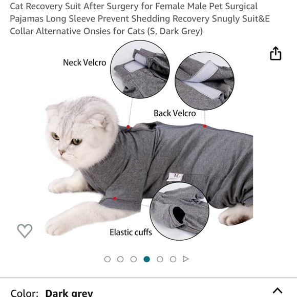 🐱 Cat Recovery Suit After Surgery for Female Male Pet Surgical - Picture 9 of 12